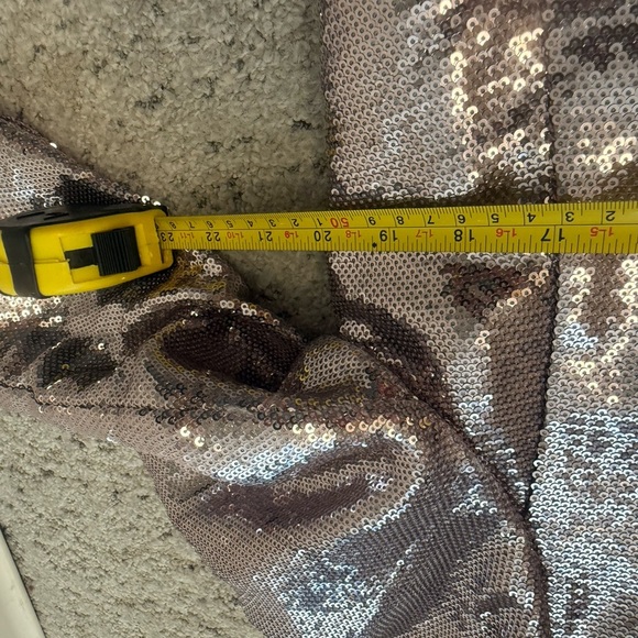 Avec Les Filles (Anthropologie) M EUC sequin Shimmering Silver/pink Blazer - Picture 11 of 14